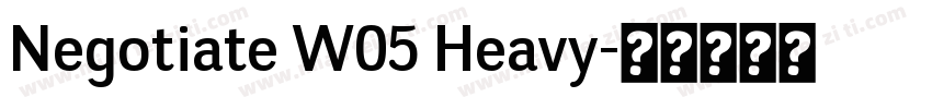 Negotiate W05 Heavy字体转换